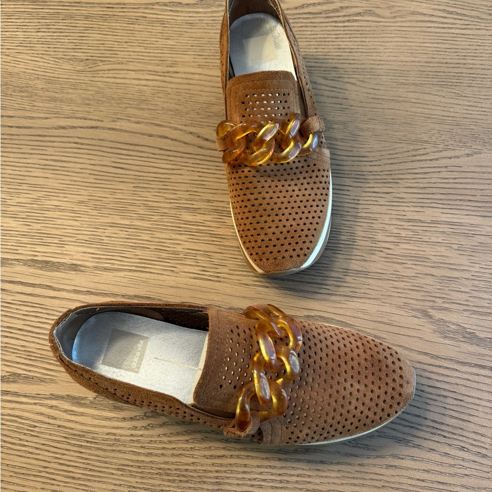 Brown Perforated Sneakers
